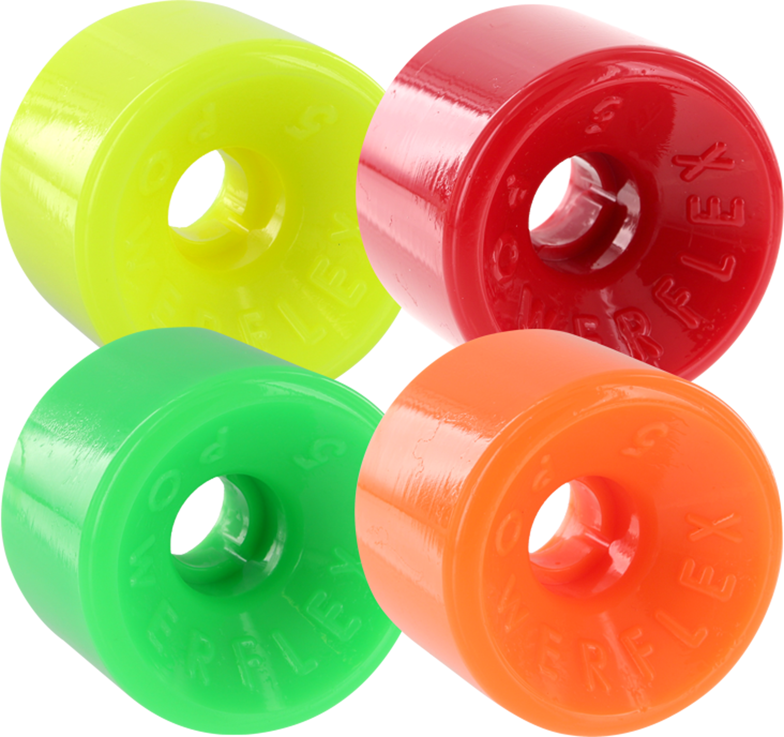 Powerflex 5 88A 63mm 4-Pack ASST 04 Yellow, Red, Green, Orange