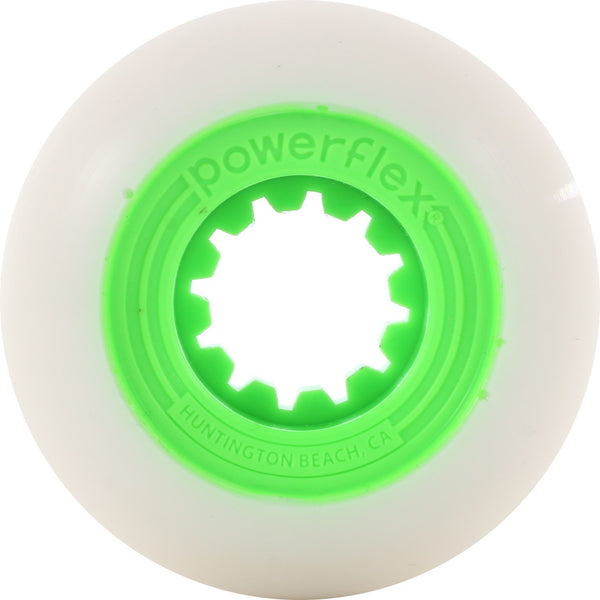 60mm Gumball Lime Core, White Wheel 83B